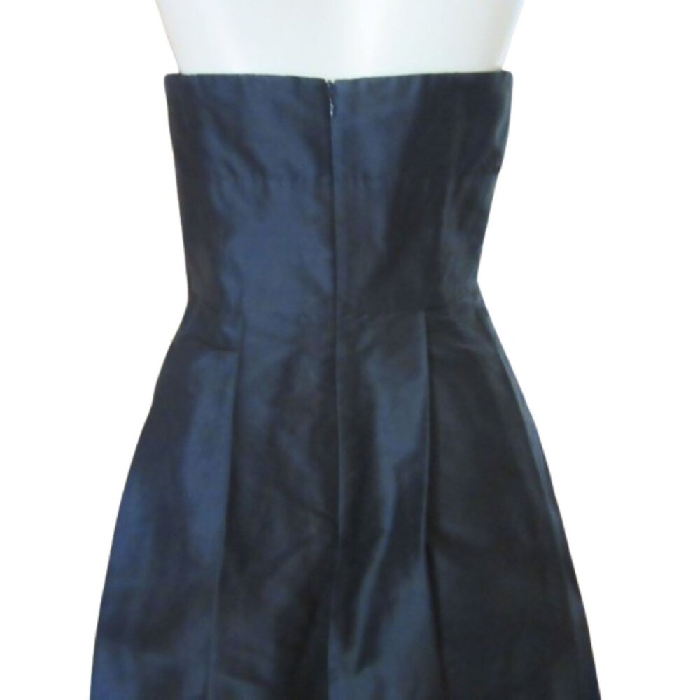 Vintage Trina Turk Black Silk Sleeveless Party Dress W/ Ruffles Size 4 - Picture 8 of 9